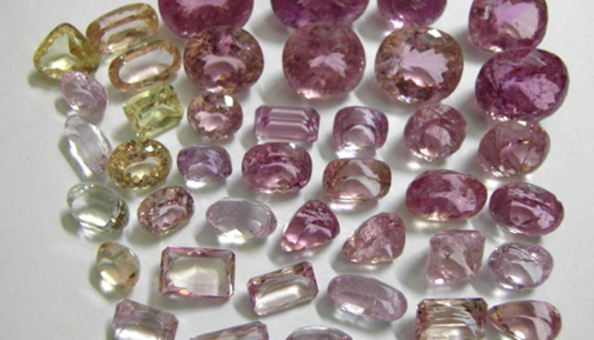 Kunzite in many colors