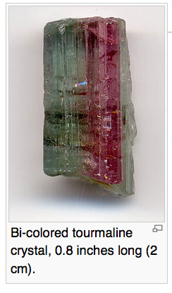 bi-colored tourmaline