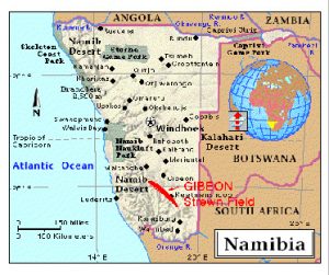map of Namibia
