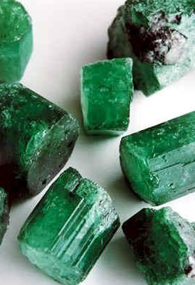 Columbian emeralds raw