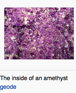 Geode of amethyst
