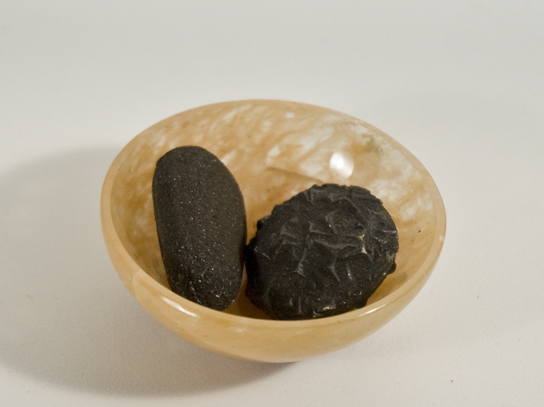boji stones in agate bowl
