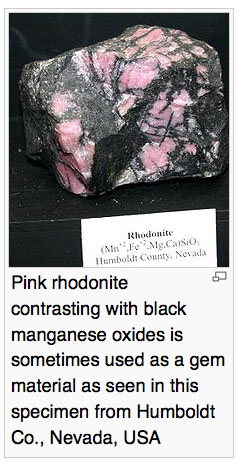 rhodonite rough from nevada