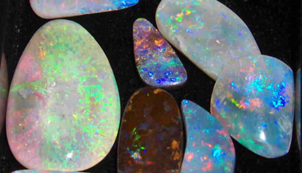white and other types of opal